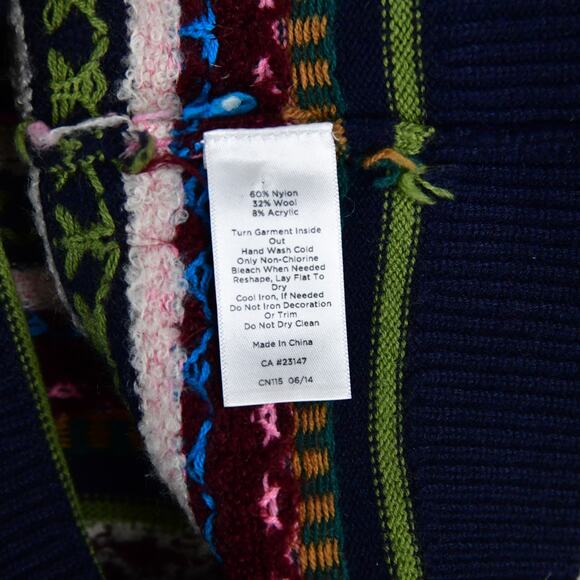 Talbots Sweater Womens Large Colorful Long Sleeve Cottage Core Holiday - Picture 7 of 9